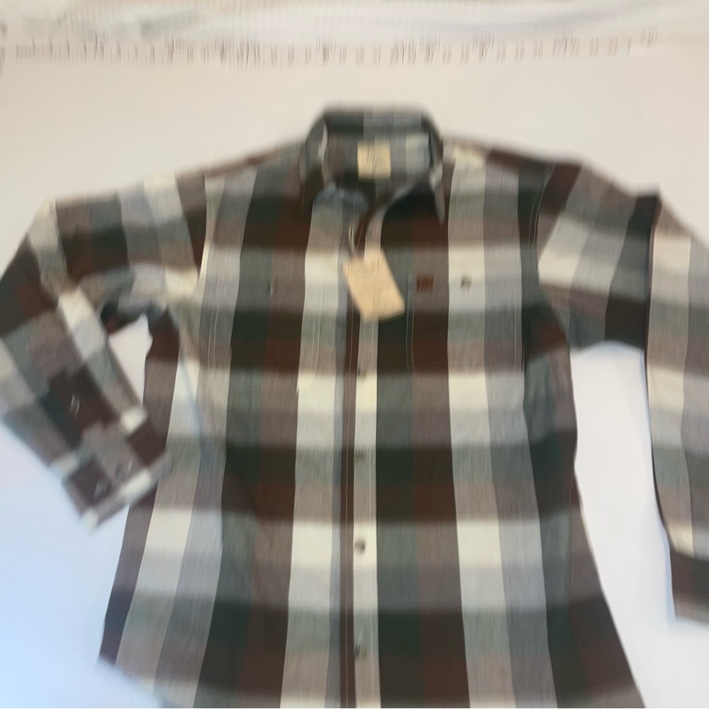 Ducks Unlimited Flannel Shirt Mens Medium Brown Plaid Long Sleeve Button Up NWT - Picture 6 of 13